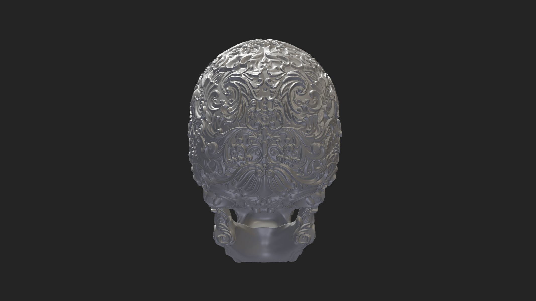 Skull Ornamental 3D print model_16