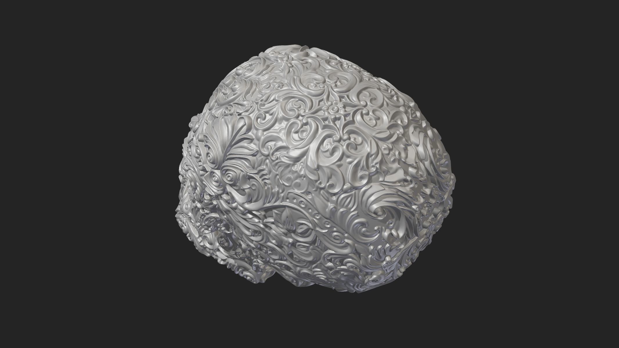 Skull Ornamental 3D print model_7