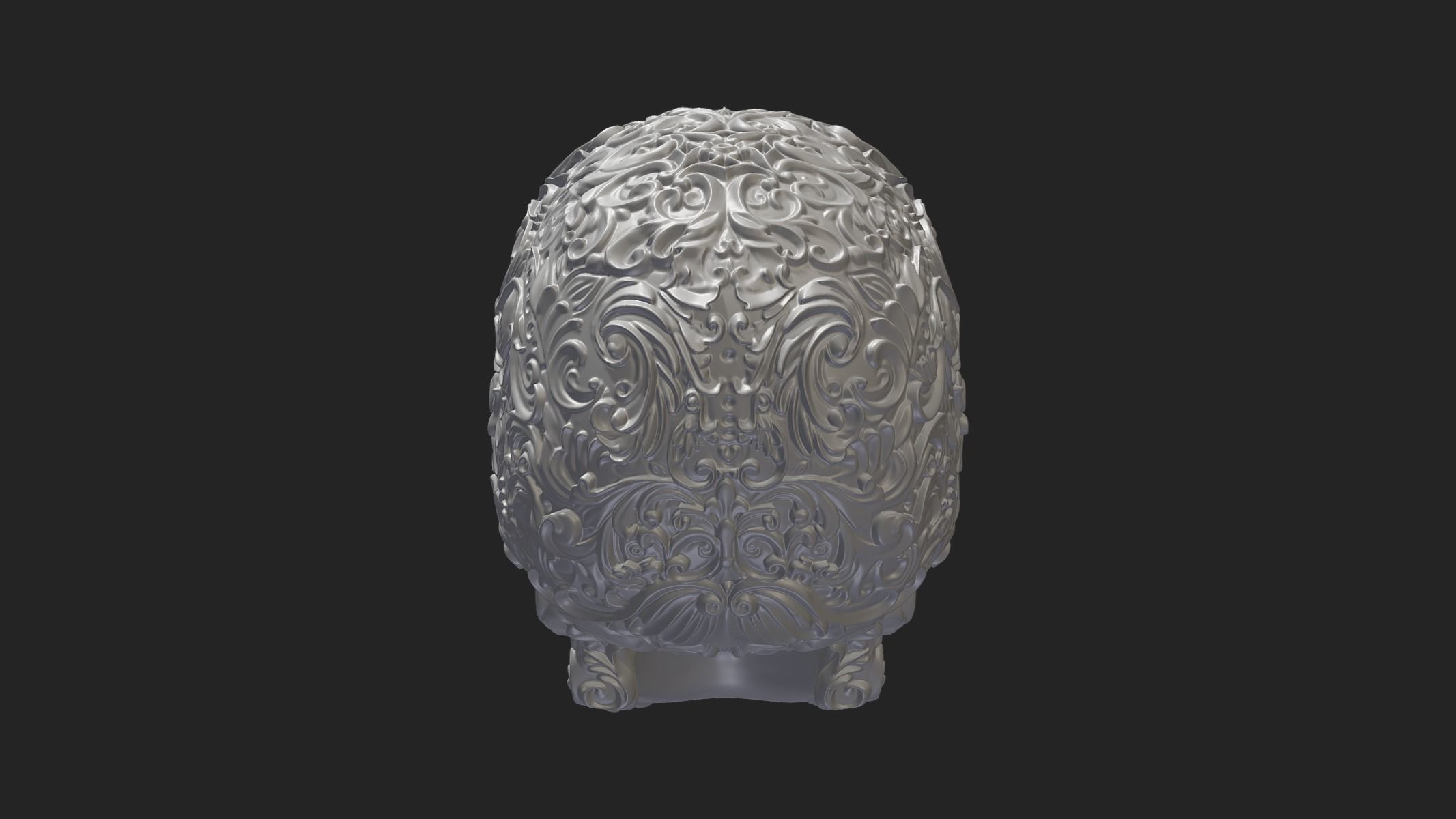 Skull Ornamental 3D print model_11
