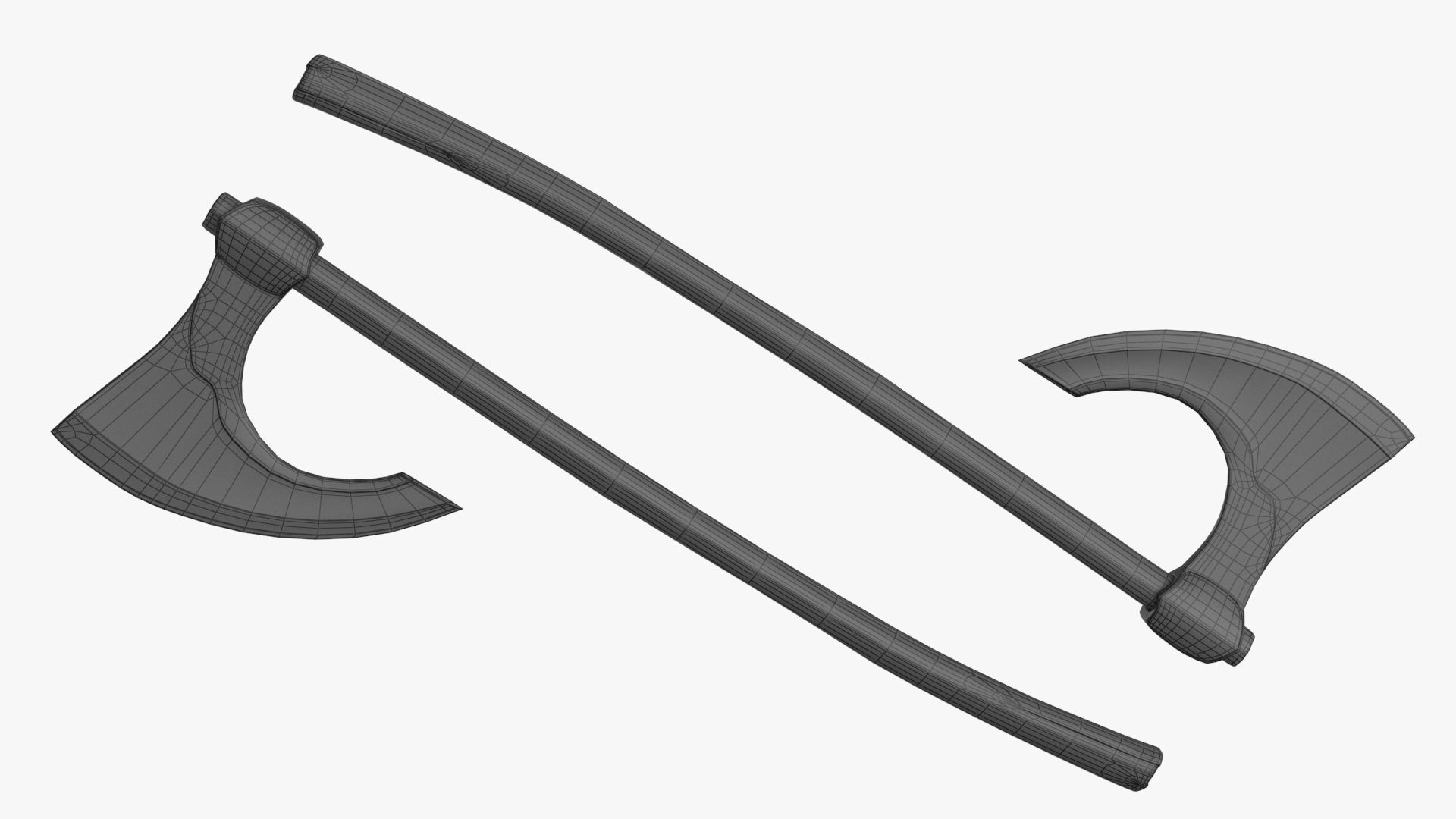 Viking Weapon Collection Low-poly 3D model_6