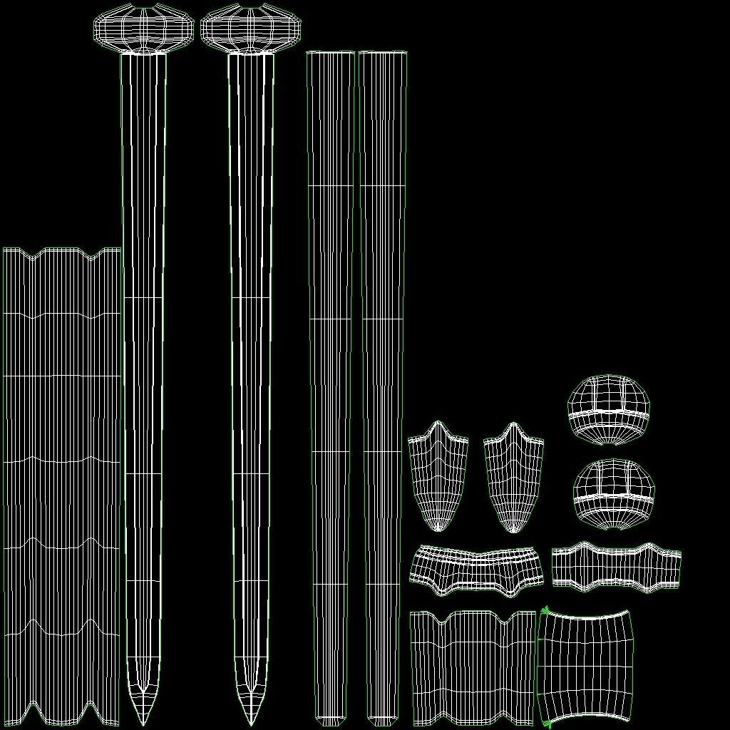 Viking Weapon Collection Low-poly 3D model_16