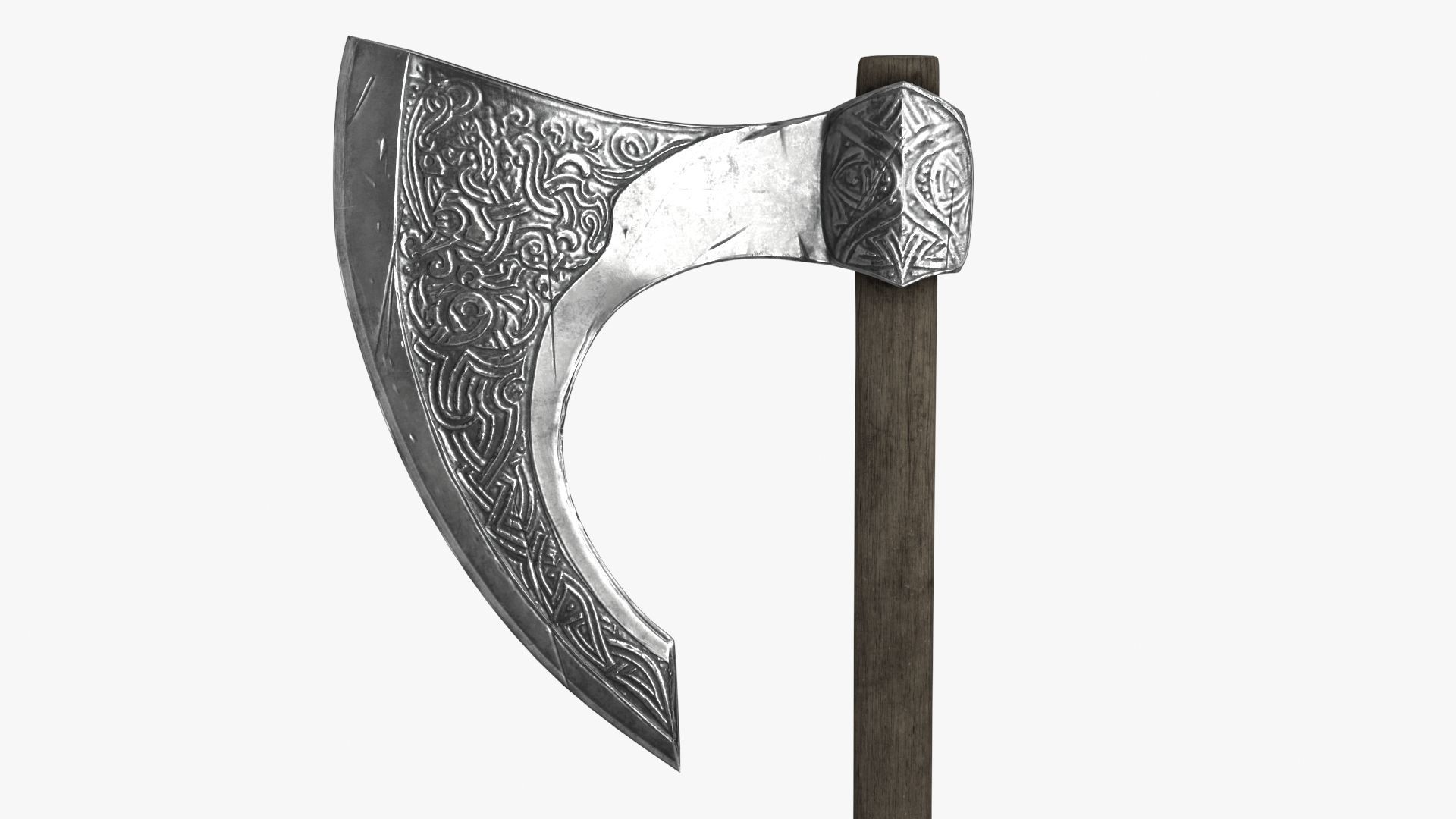 Viking Weapon Collection Low-poly 3D model_4