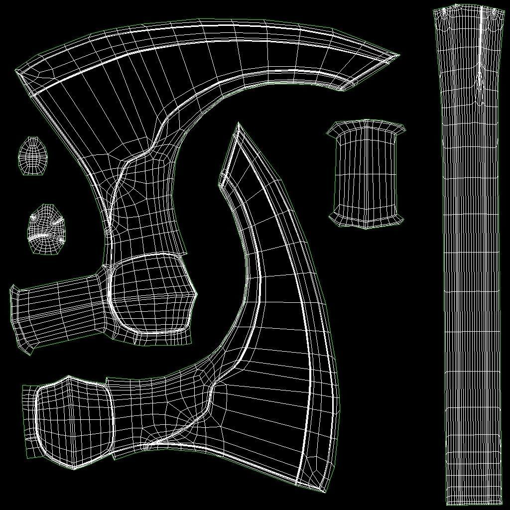 Viking Weapon Collection Low-poly 3D model_7