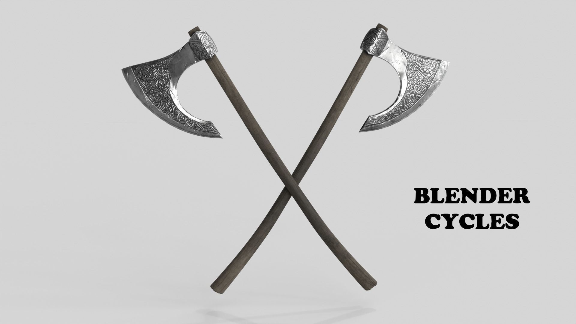 Viking Weapon Collection Low-poly 3D model_3