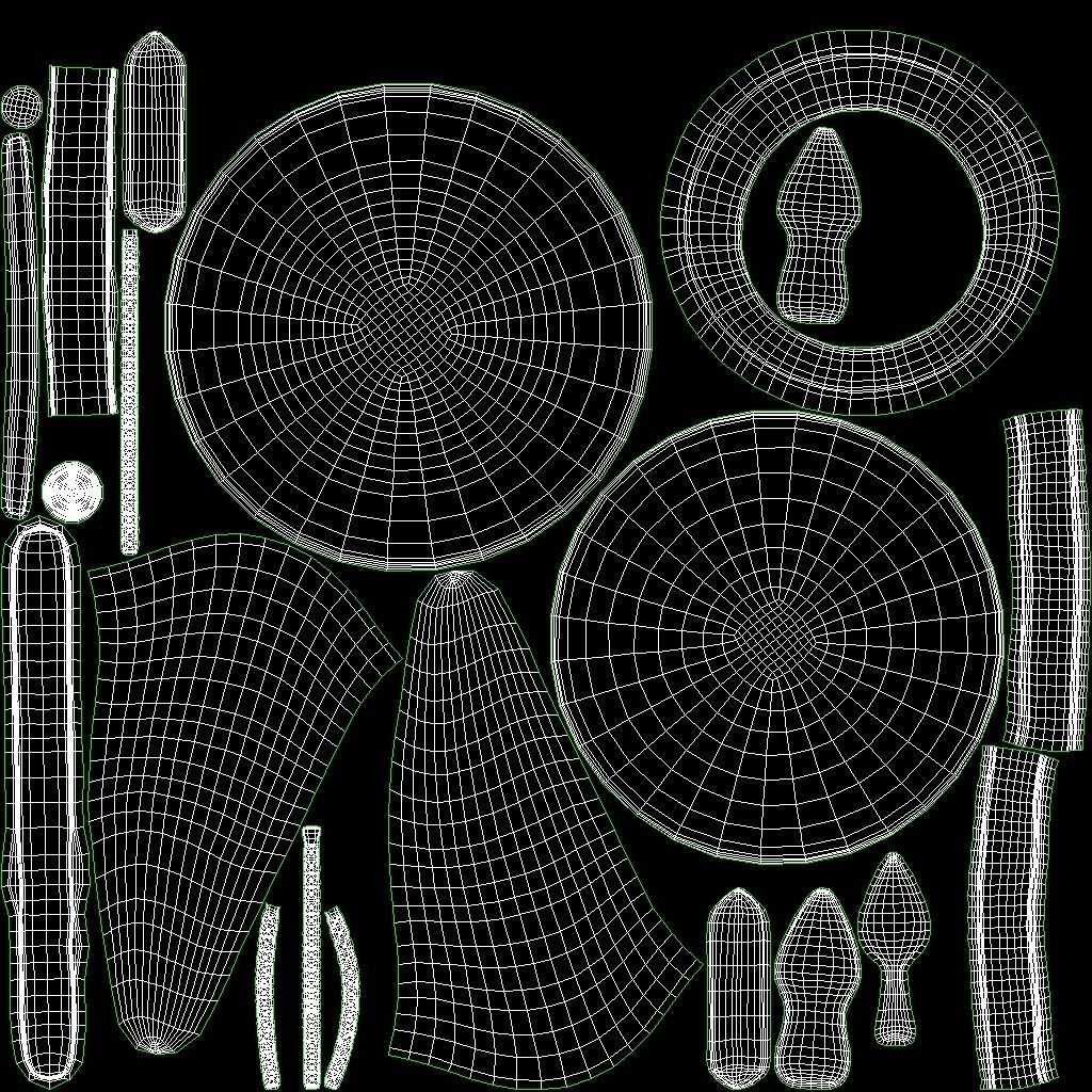 Viking Weapon Collection Low-poly 3D model_41