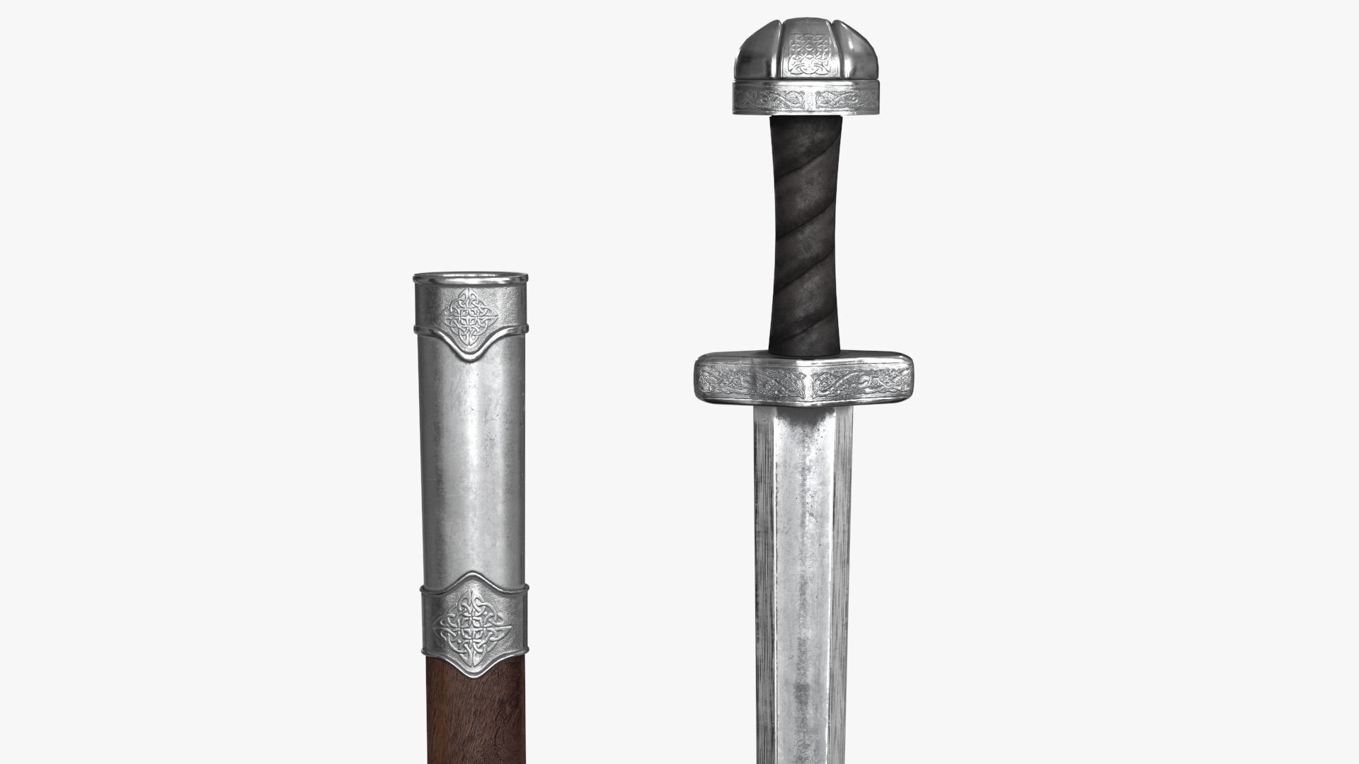 Viking Weapon Collection Low-poly 3D model_10
