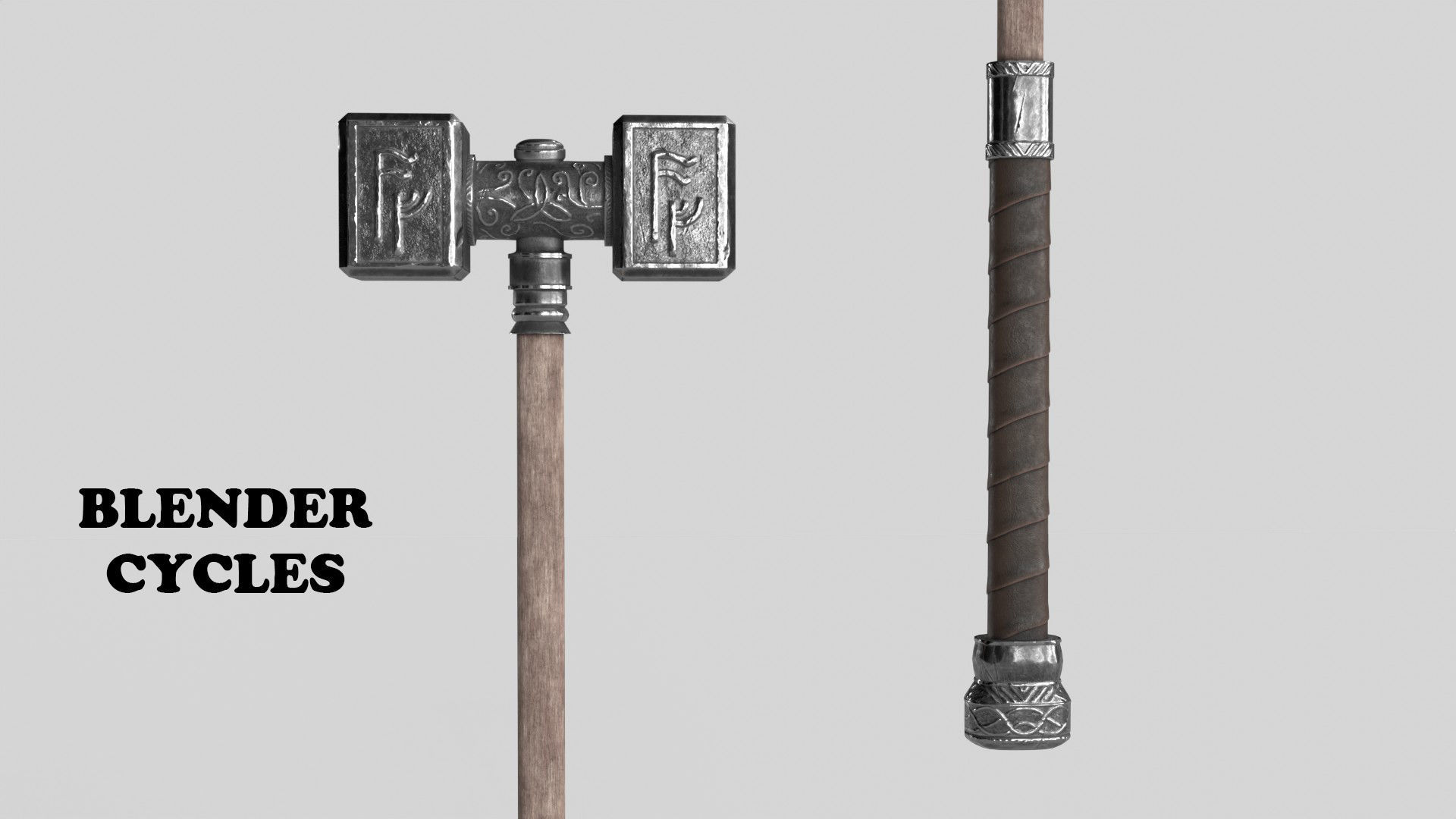 Viking Weapon Collection Low-poly 3D model_45