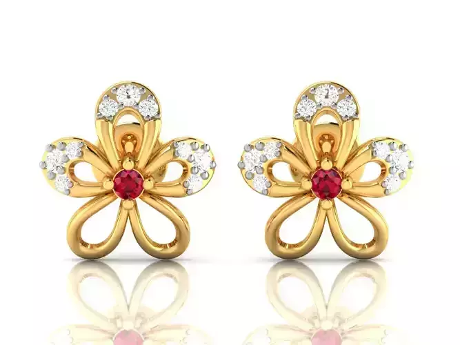 Women earrings 3dm render detail 3D print model