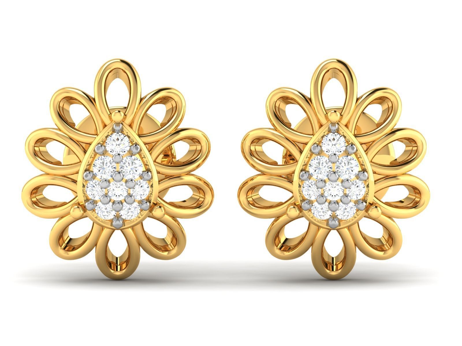 Women earrings 3dm render detail 3D print model 3D print model_4