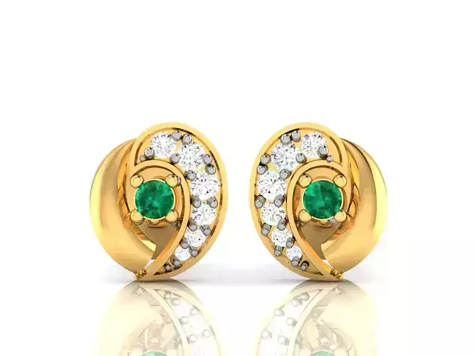 Women earrings 3dm render detail 3D print model