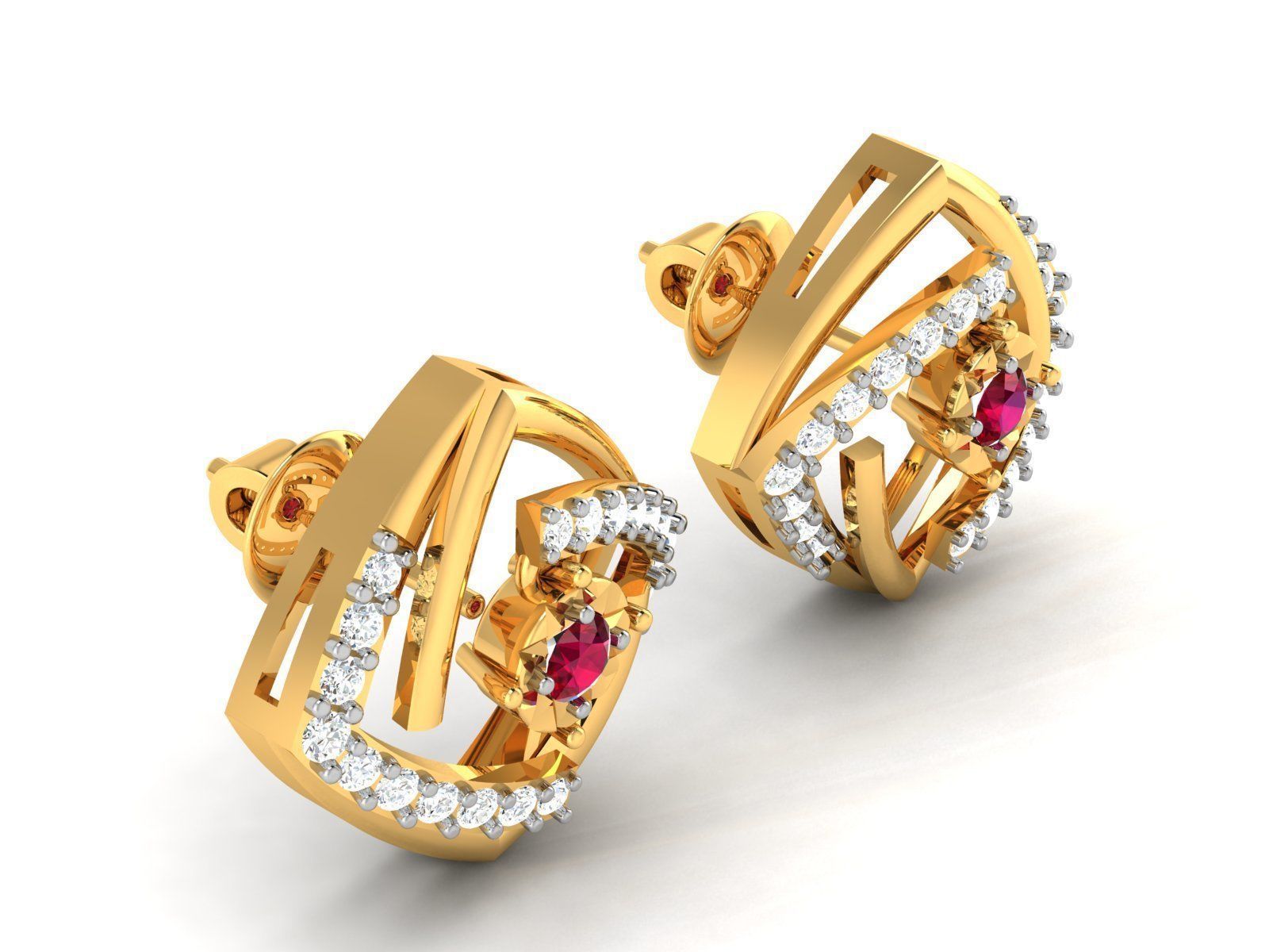 Women earrings 3dm render detail 3D print model 3D print model_1