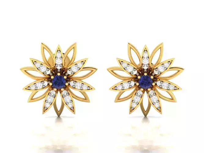 Women earrings 3dm render detail 3D print model