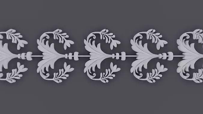 ornament baroque V3 3D model ornament baroque V3 3D model