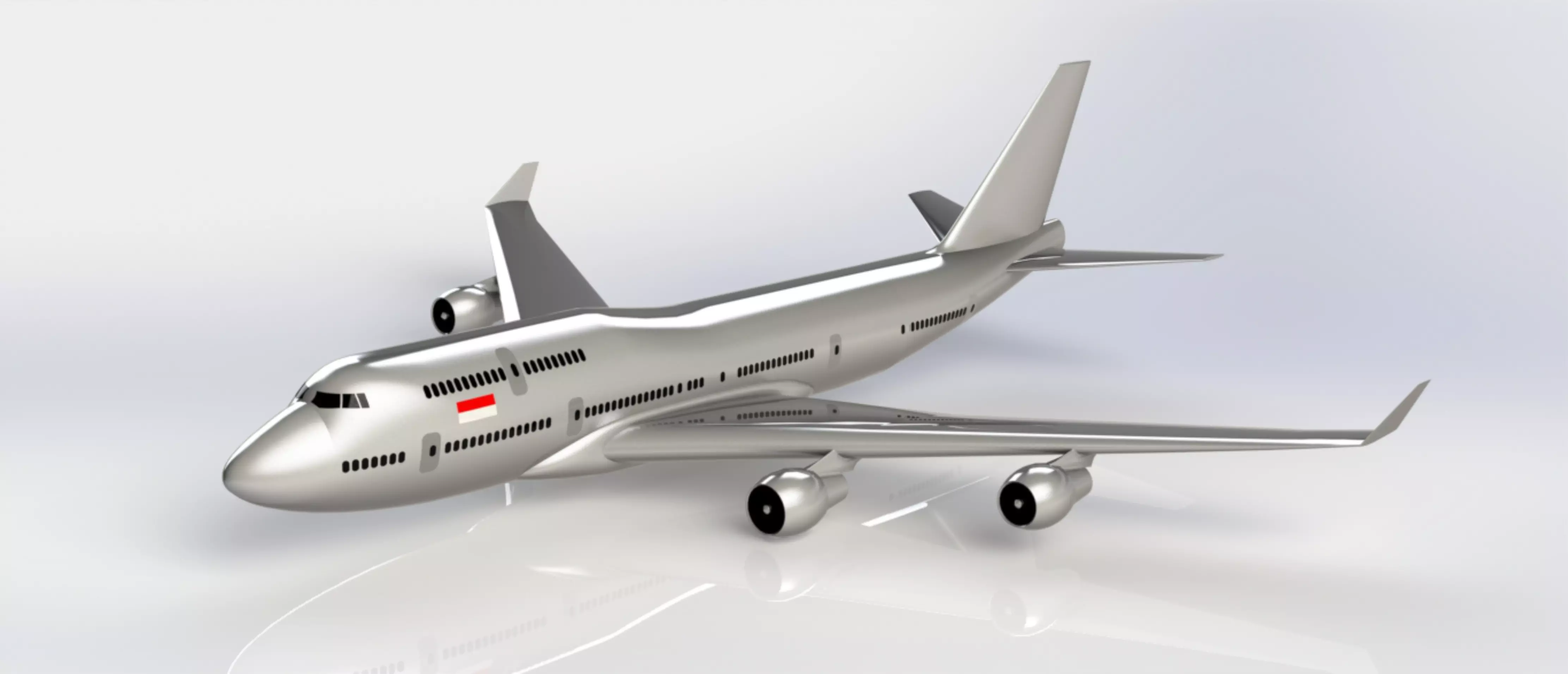 Airplane Boeing 747-100 model 3D model