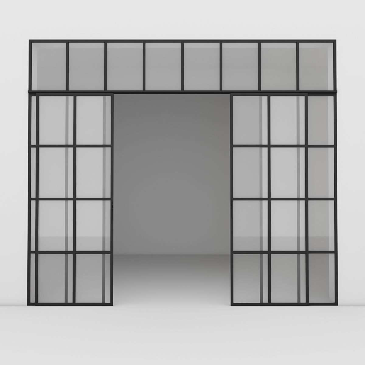 Aluminium door 5 3D model_1