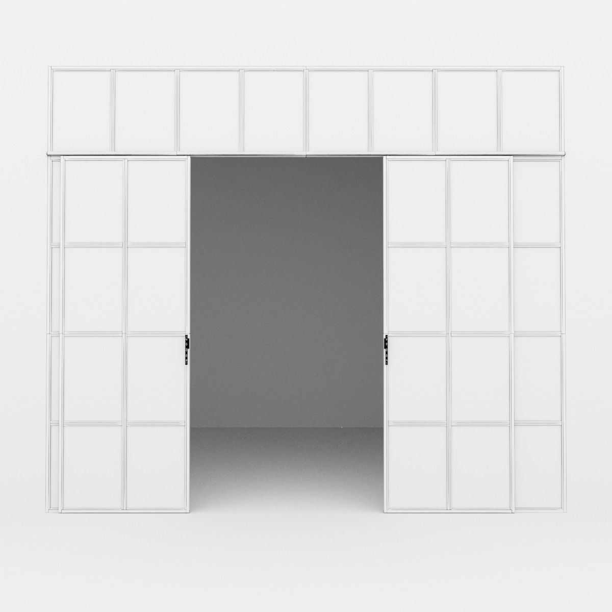 Aluminium door 5 3D model_5