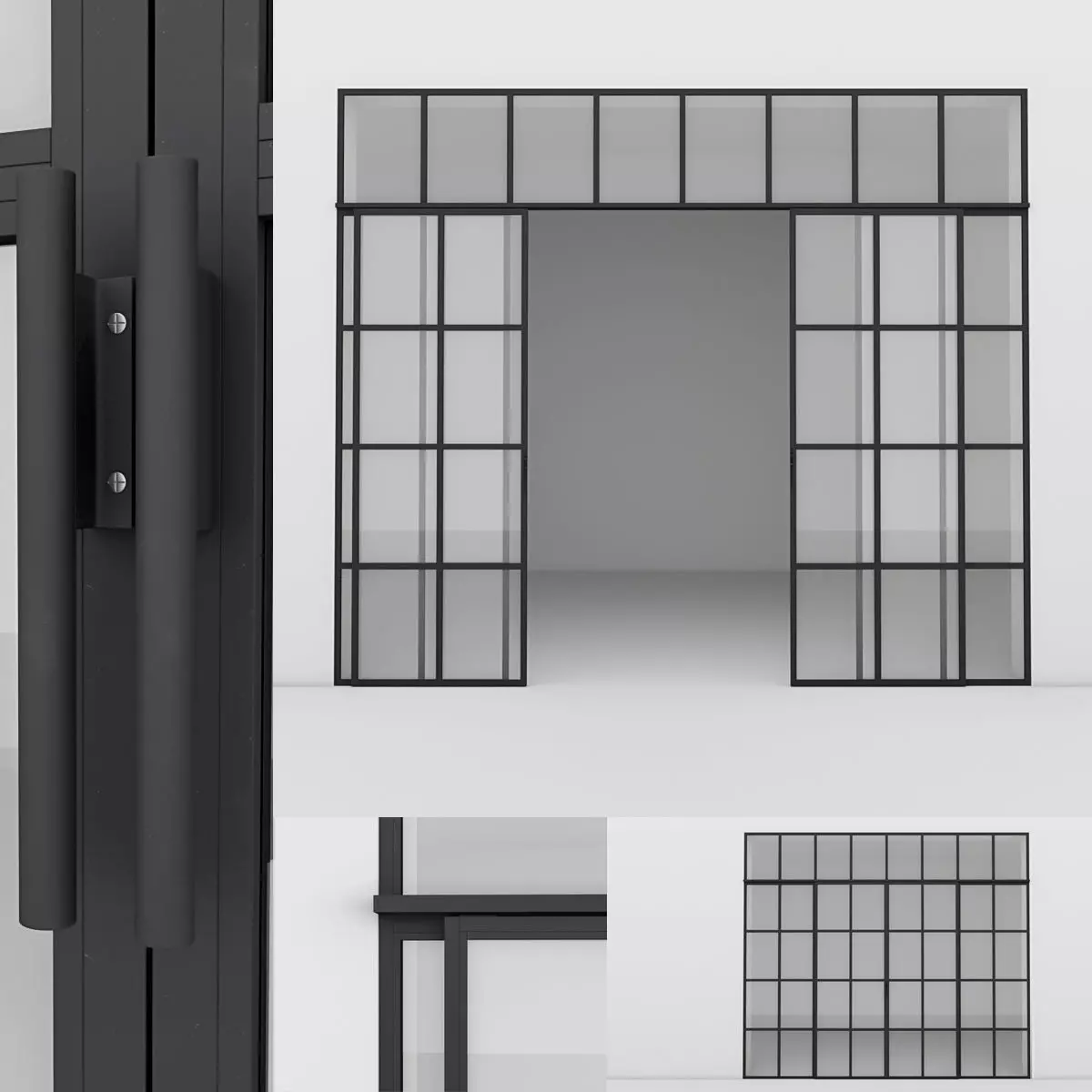 Aluminium door 5 3D model_0