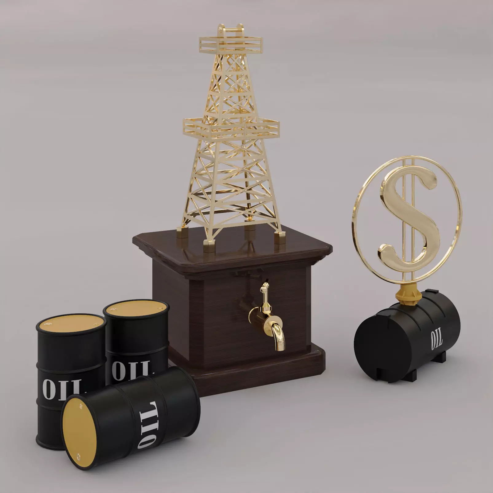 Coffee table Accessories set Free 3D model