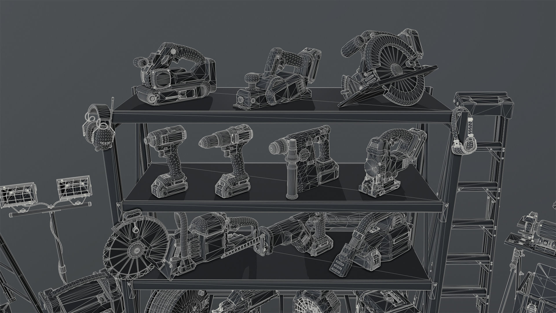 Power Tools Pack Low-poly 3D model_23