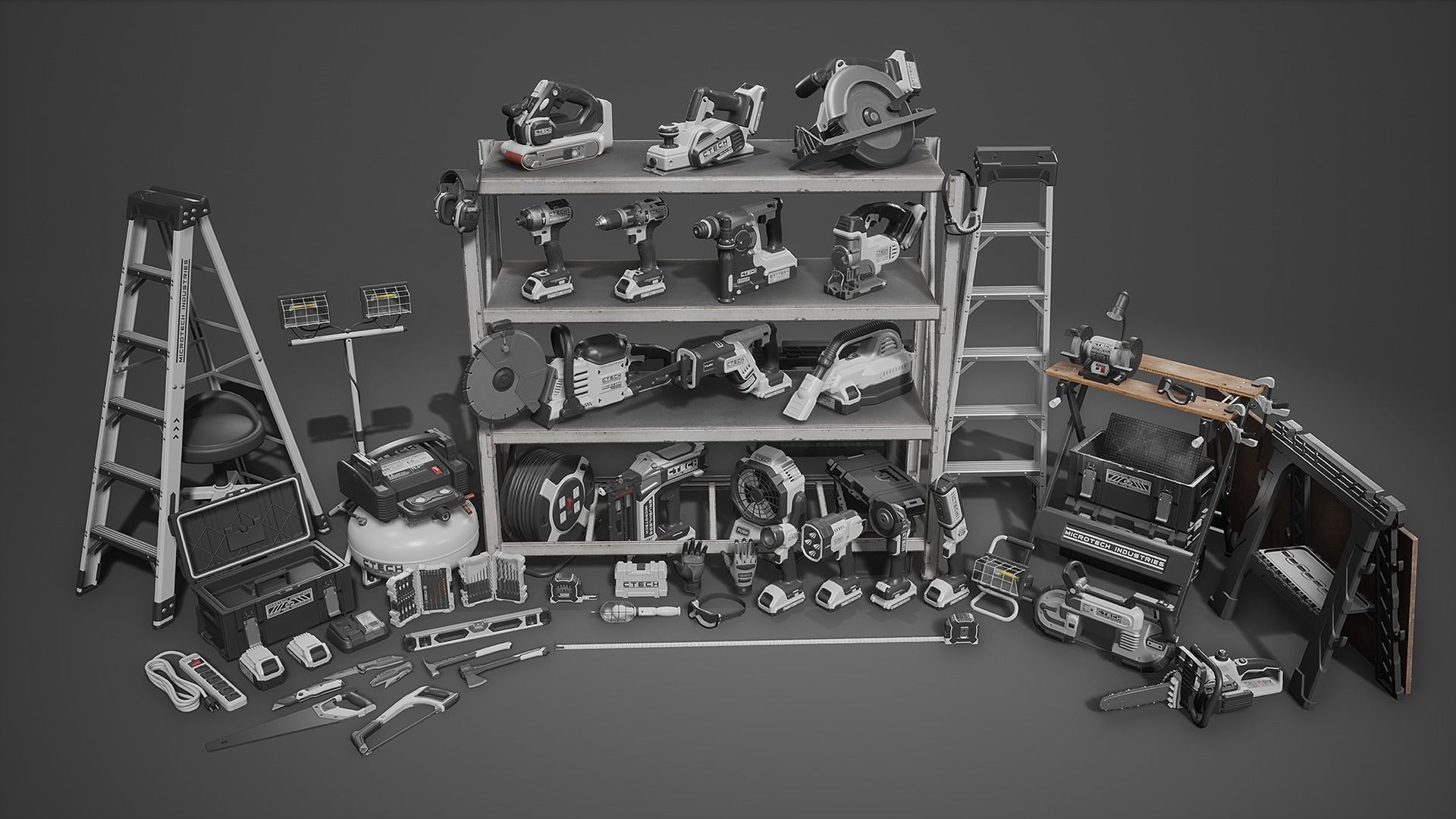 Power Tools Pack Low-poly 3D model_4