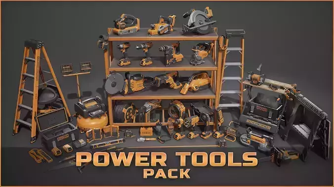 Power Tools Pack Low-poly 3D model