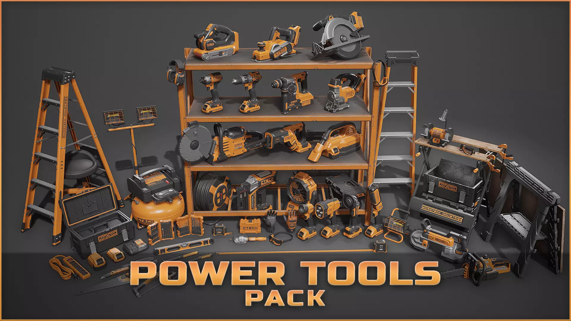 Power Tools Pack Low-poly 3D model_0