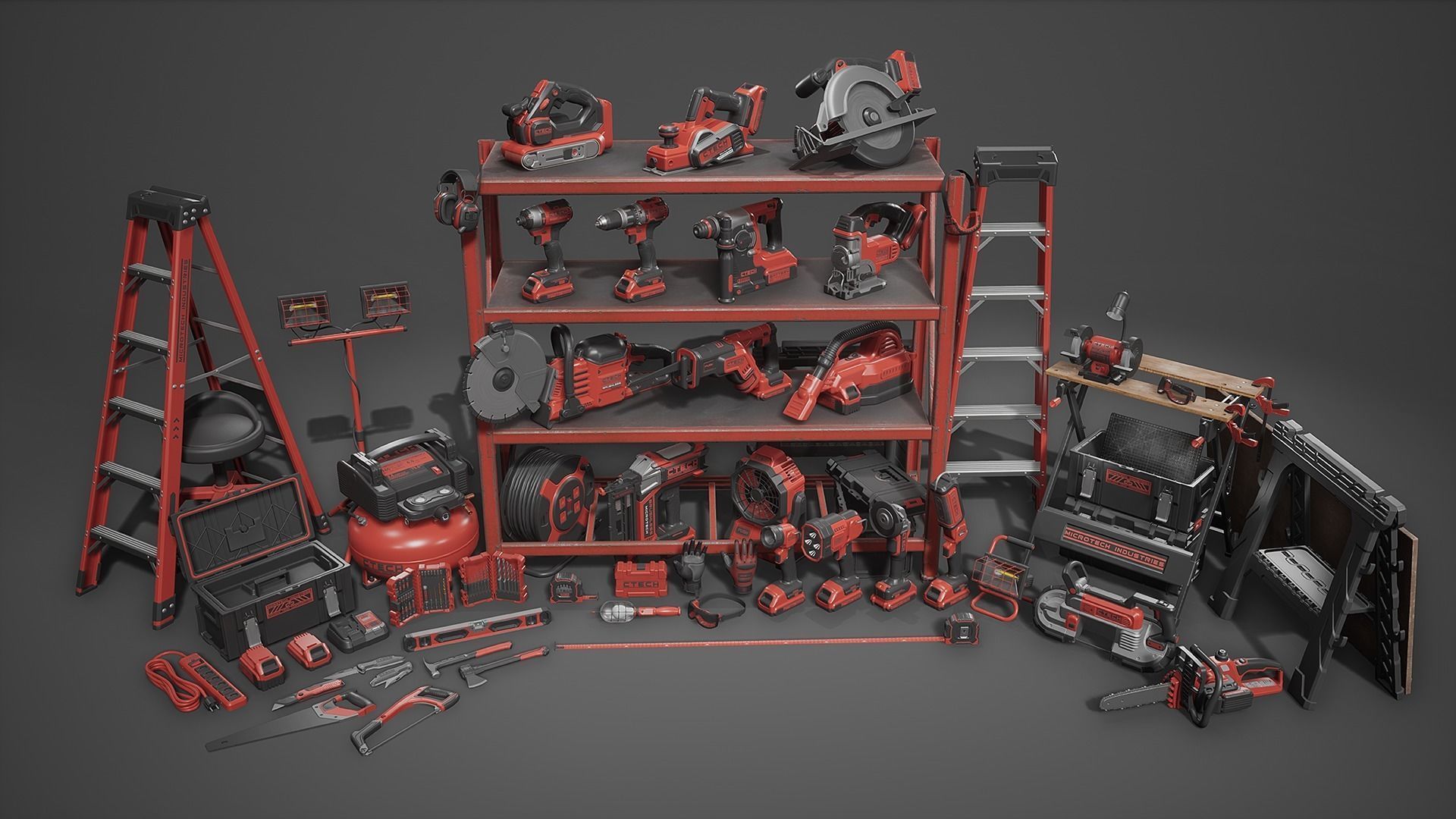 Power Tools Pack Low-poly 3D model_5