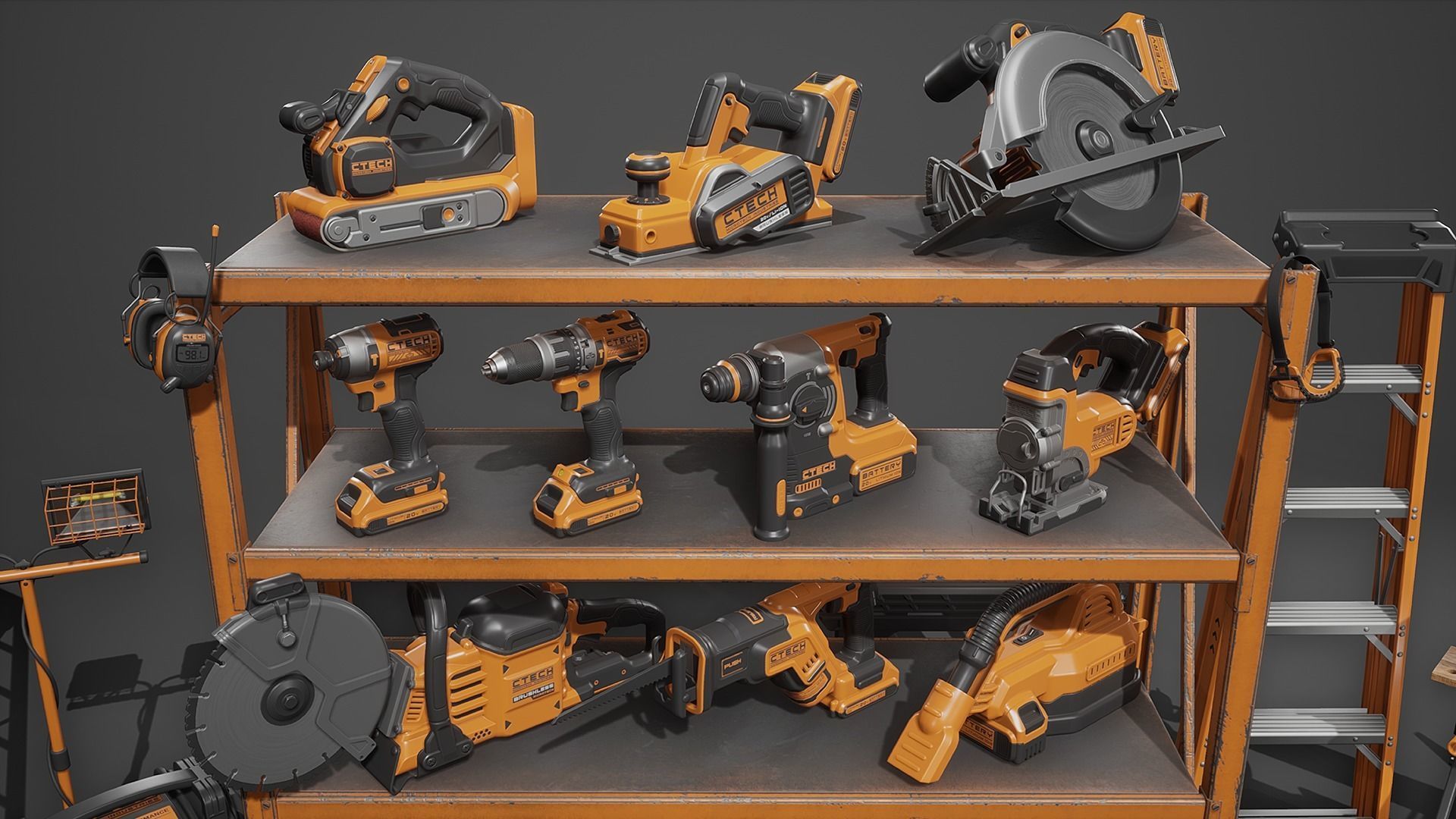 Power Tools Pack Low-poly 3D model_8