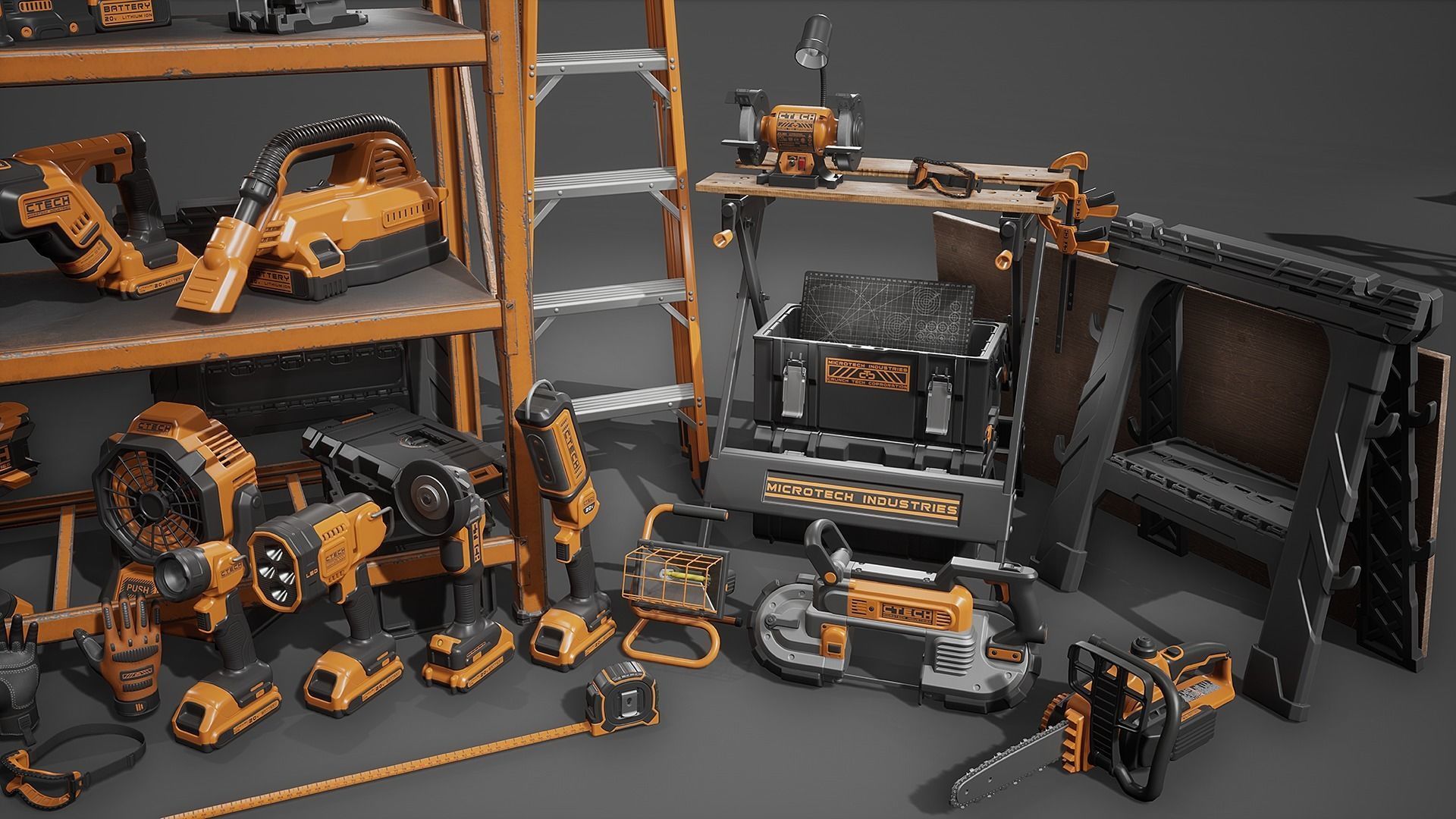Power Tools Pack Low-poly 3D model_10