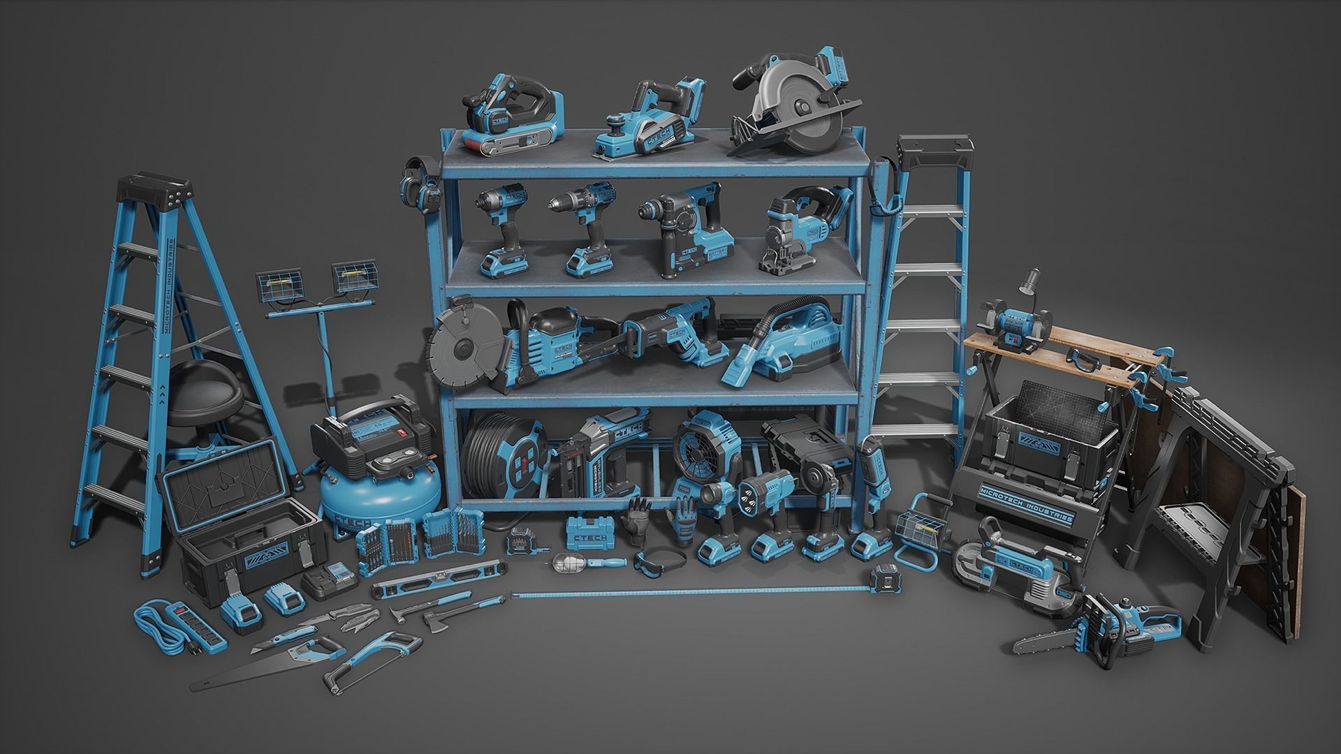 Power Tools Pack Low-poly 3D model_6