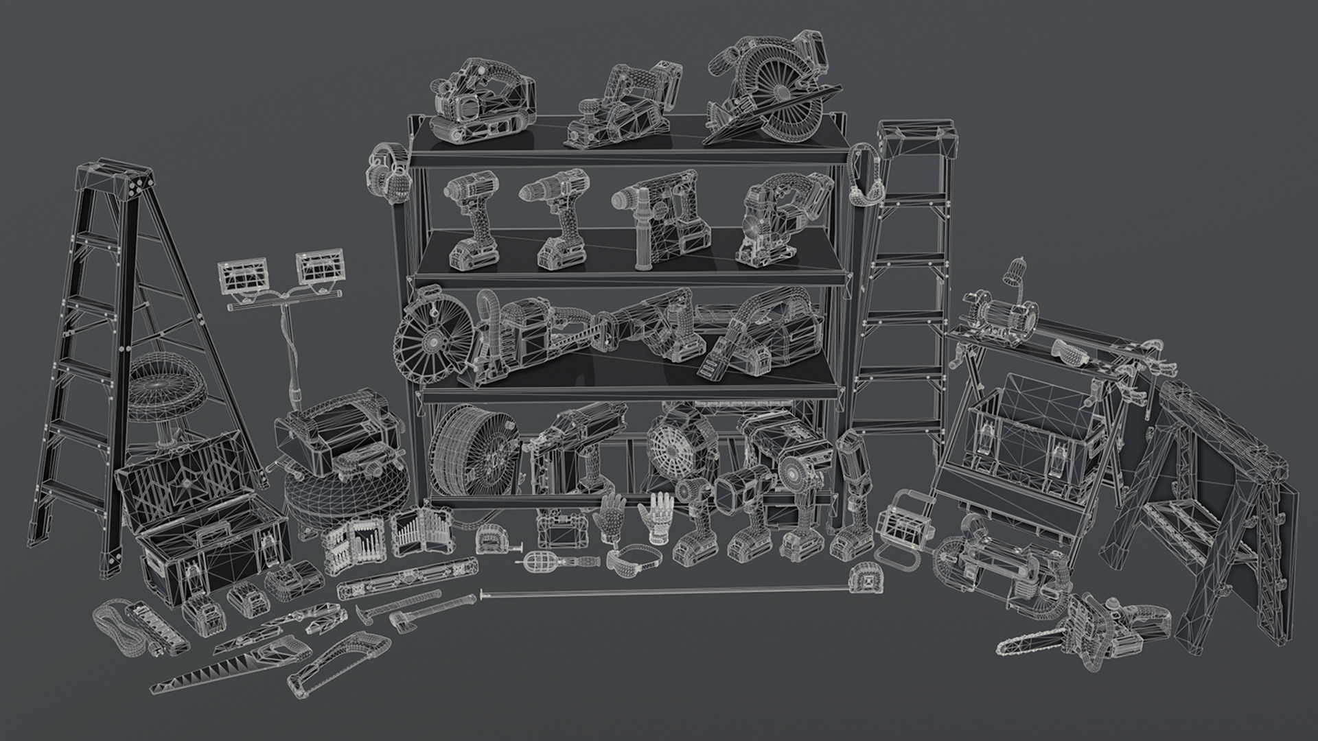 Power Tools Pack Low-poly 3D model_21