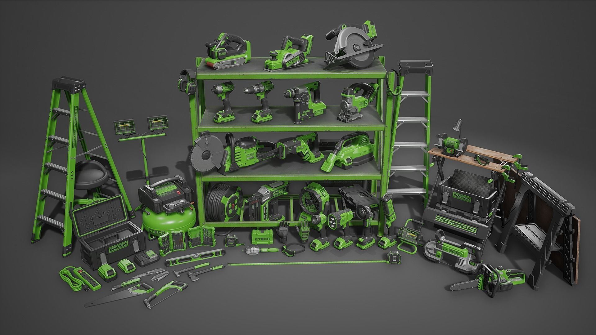 Power Tools Pack Low-poly 3D model_7
