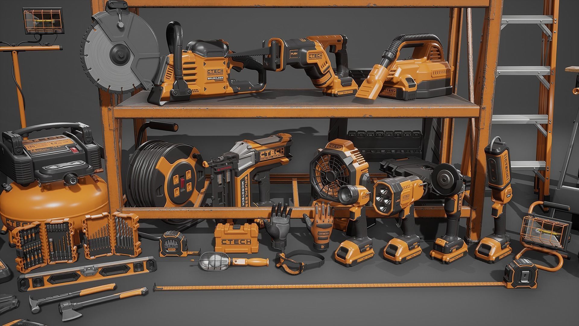 Power Tools Pack Low-poly 3D model_9
