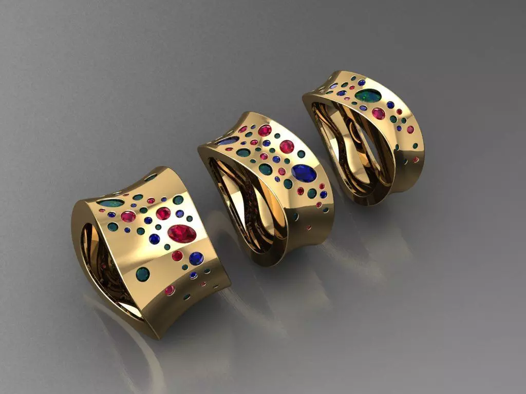 TW079- Diamond ring 3D print model_0