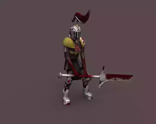 Knight warrior holding sword