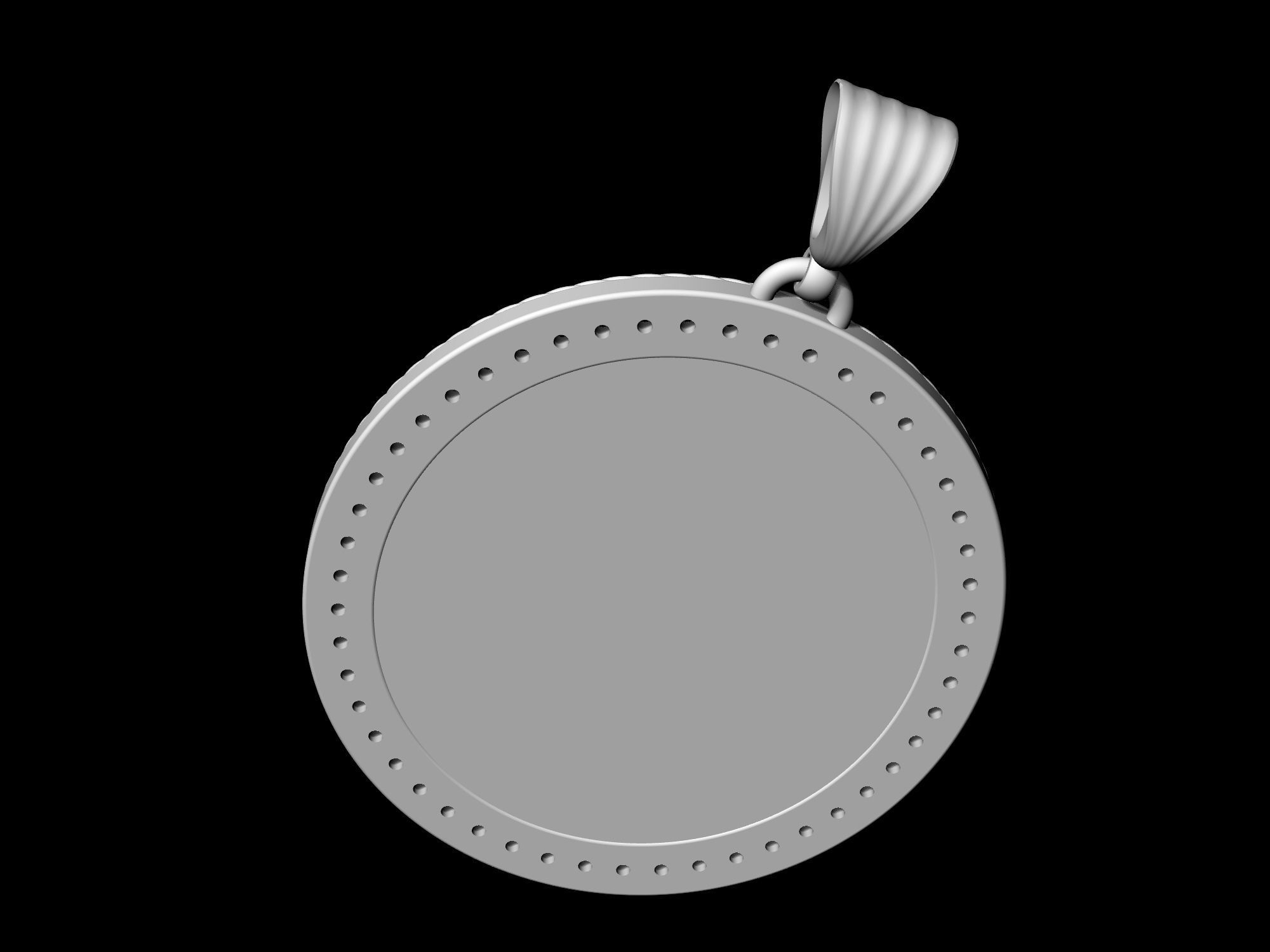 phoenix pendant with gems 3D print model_11