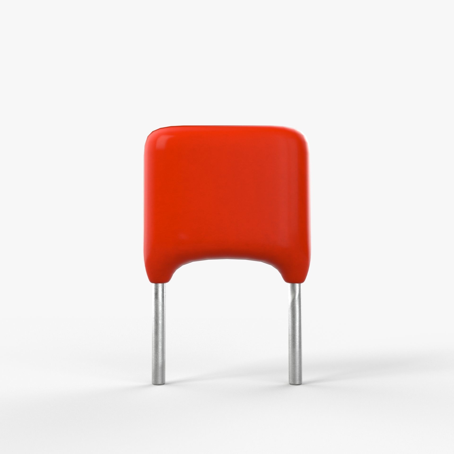 Polyester Film Capacitor with 2K PBR textures Low-poly 3D model_1