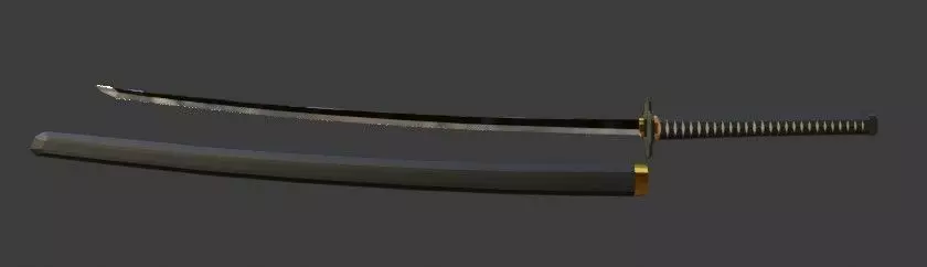 katana samurai sword Free 3D model