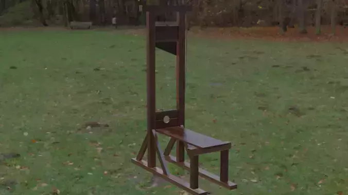 Guillotine Low-poly 3D model