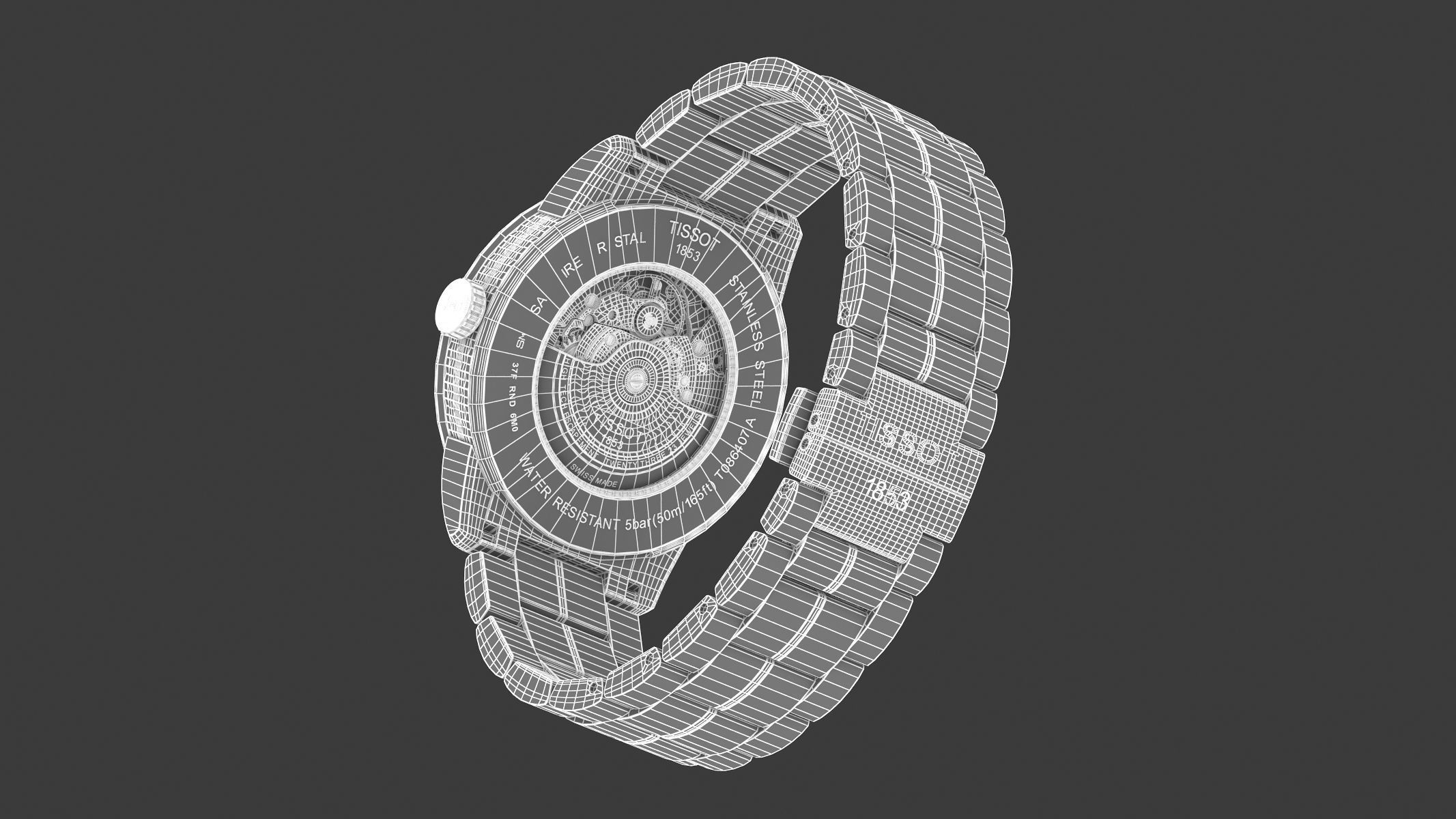 Tissot Luxury Powermatic 80 3D model_14