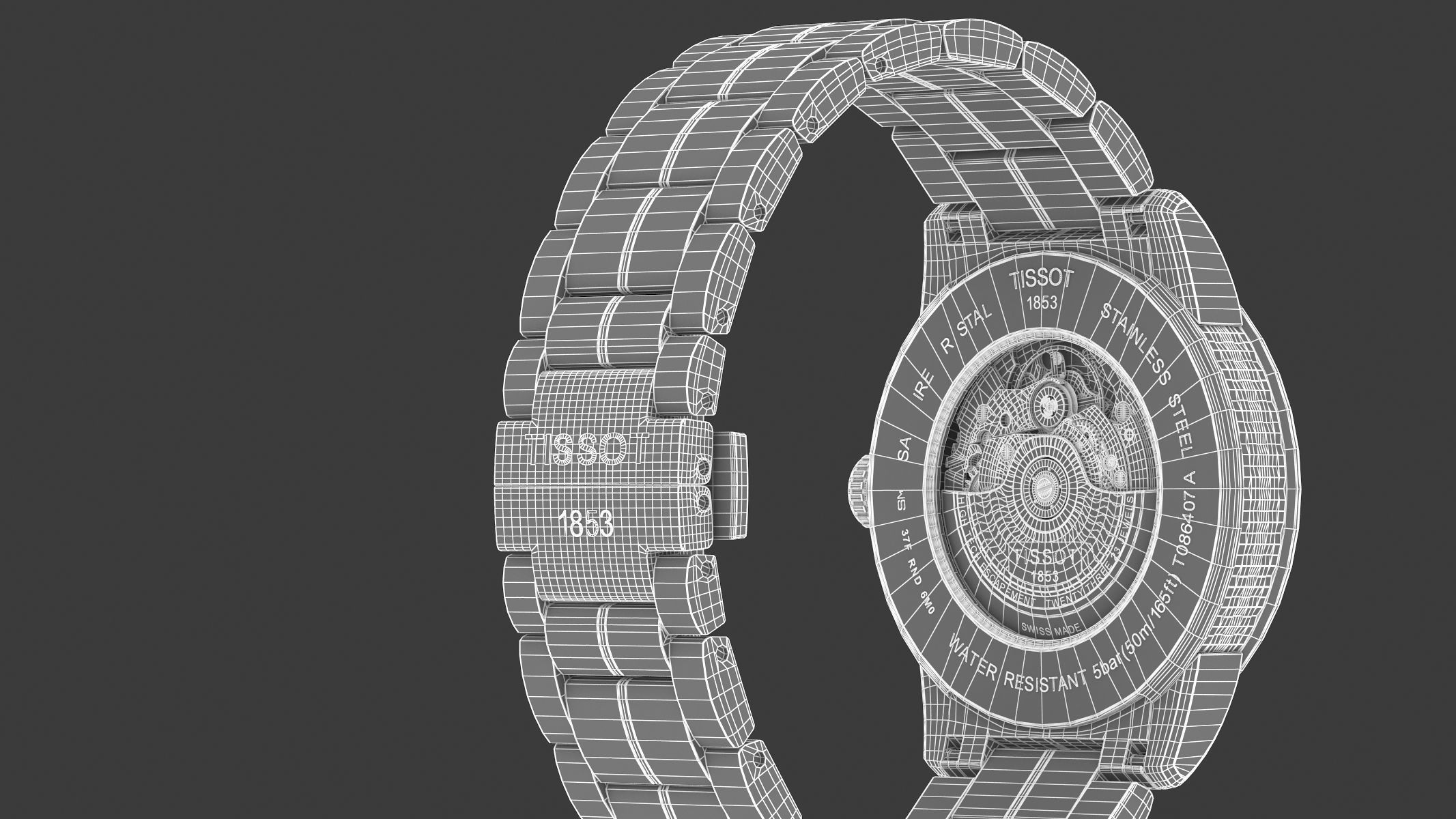 Tissot Luxury Powermatic 80 3D model_15