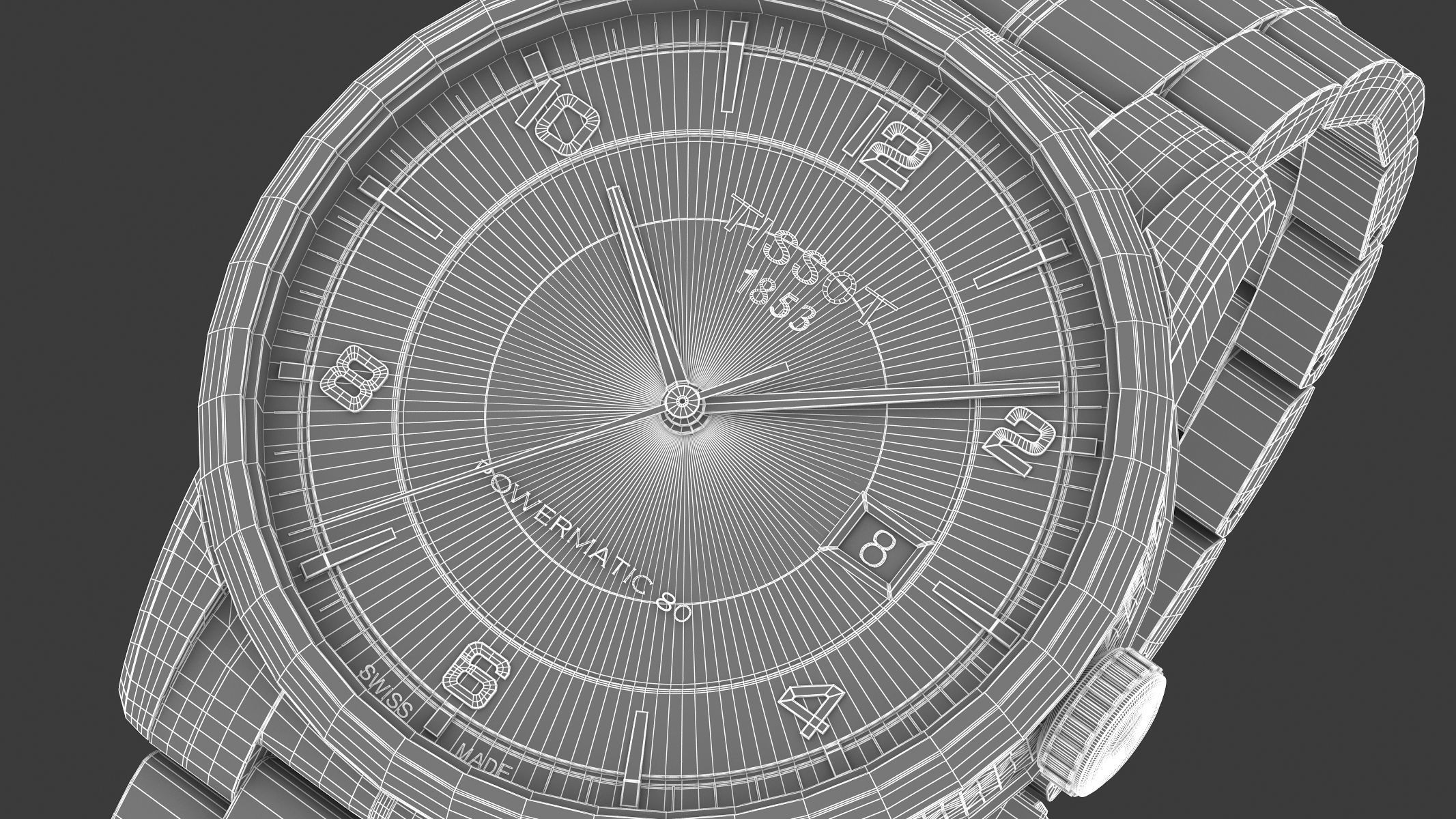 Tissot Luxury Powermatic 80 3D model_13