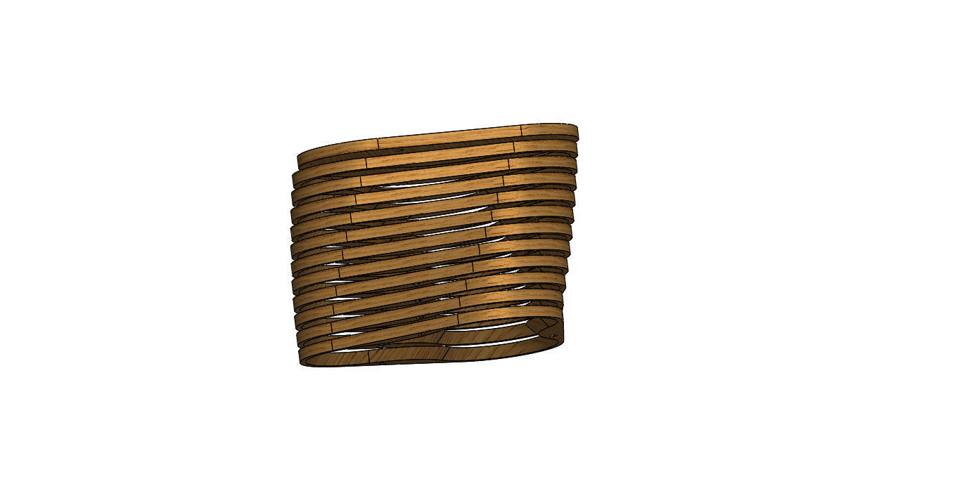 Parametric  Boomerang Lamp  Design  3D model_2