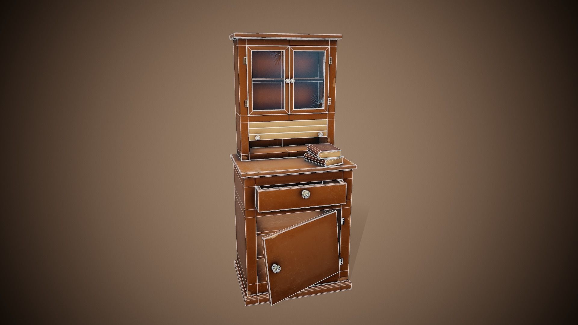 Stylized Furniture - Tutorial Included Low-poly 3D model_3