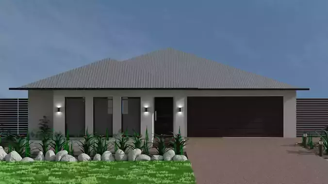 Modern Town House Free 3D model