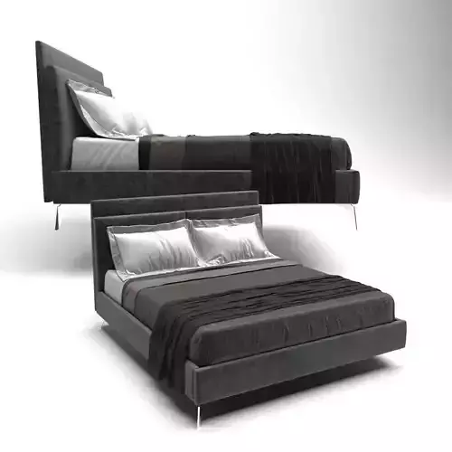 Minotti Bed Modern LUXURY desing series 2 3D model