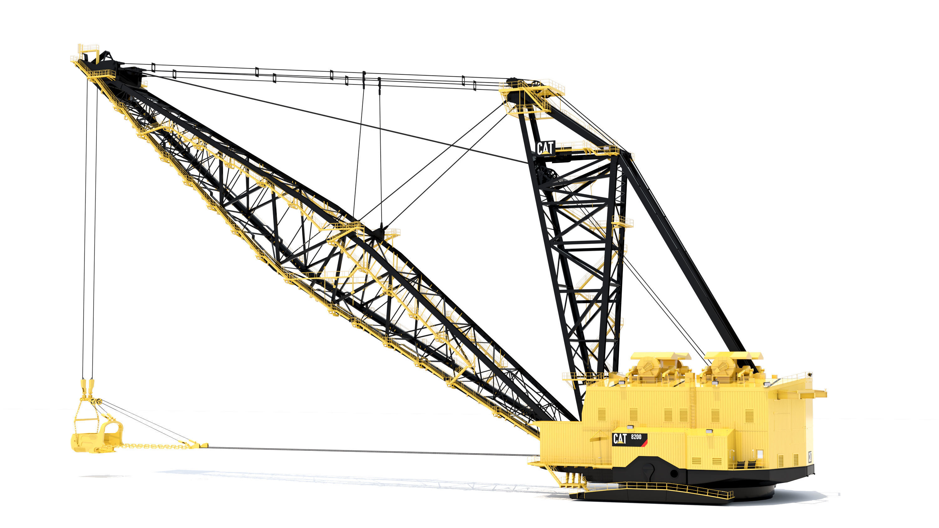 Dragline 3D model crane 3D model_1