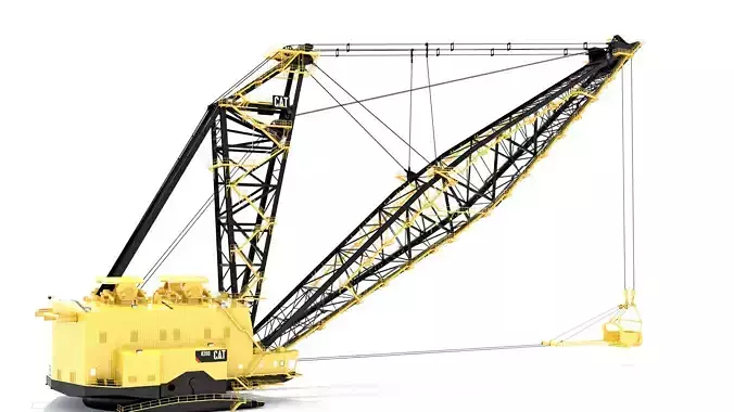 Dragline 3D model crane