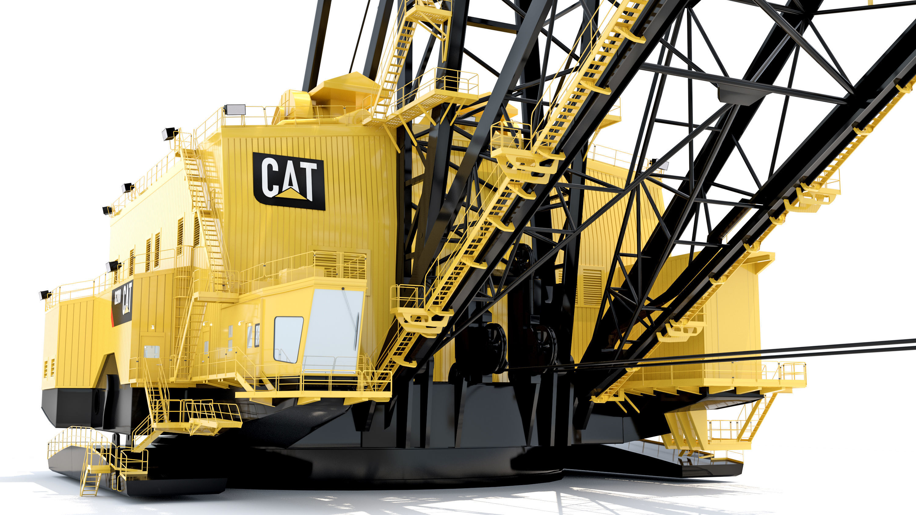 Dragline 3D model crane 3D model_5
