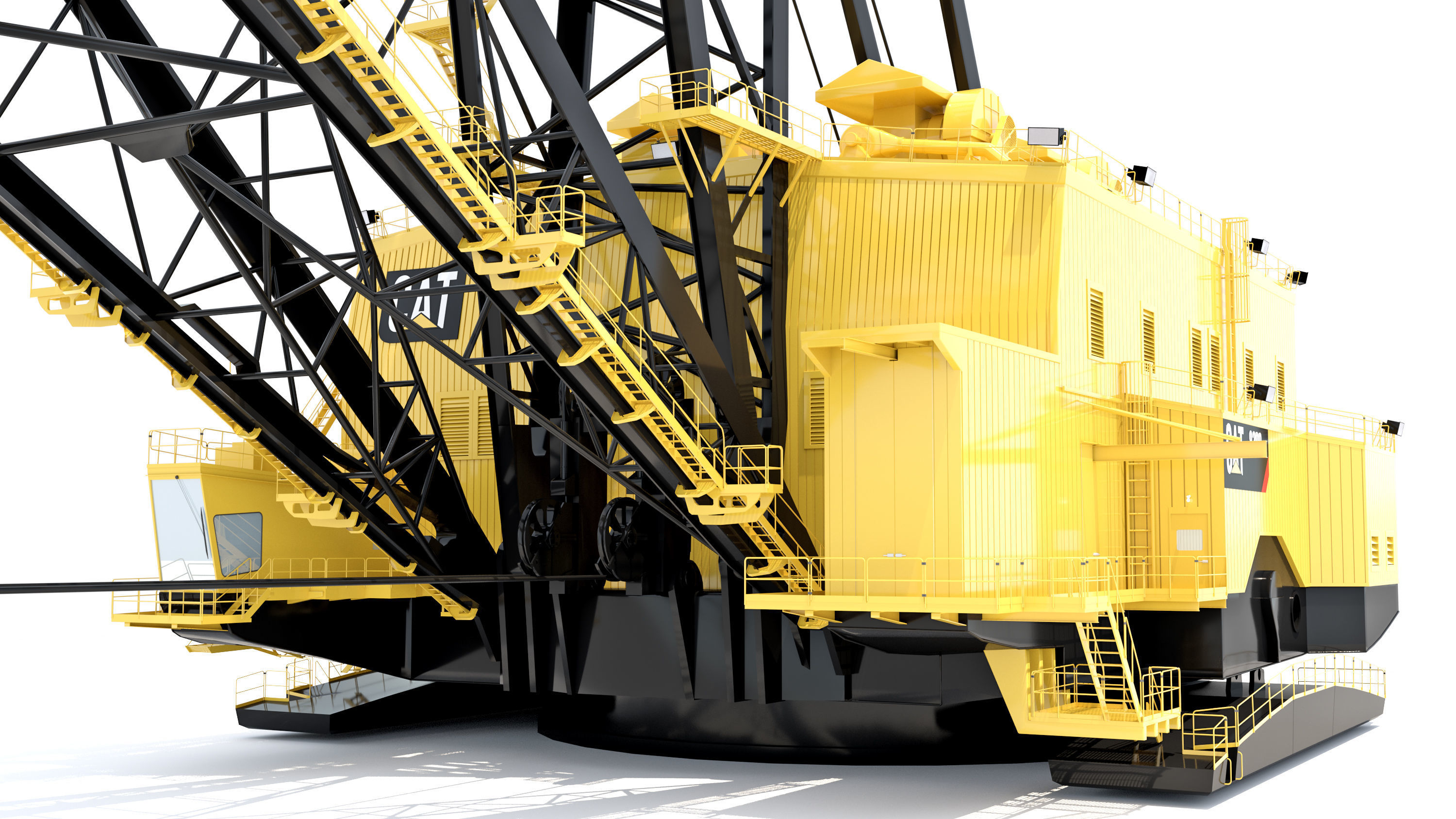 Dragline 3D model crane 3D model_6